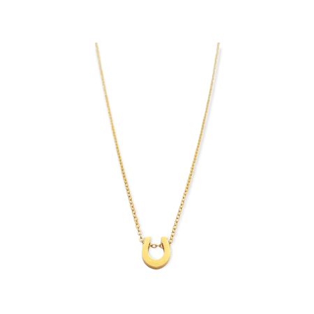 NECKLACE STEEL GOLD PETAL13